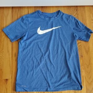 Nike Blue Tee with White Swoosh